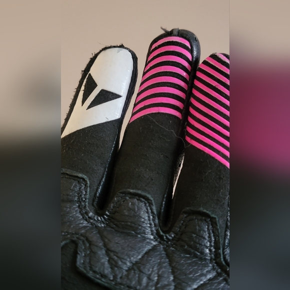 Dainese Carbon D1 Long Lady Gloves Black / White / Pink - Picture 7 of 9